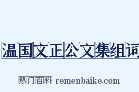 温国文正公文集组词是什么意思的图片